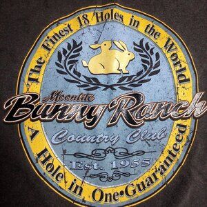 Vintage Mountain Bunny Ranch Country Club Golf Parody T-Shirt